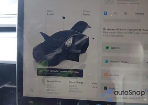 2022 Tesla Model Y Performance Dual Motor All-Wheel Drive z USA, uszkodzony, nr VIN 7SAYGDEF1NF510811